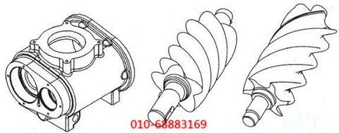 機(jī)體、陽(yáng)轉(zhuǎn)子、陰轉(zhuǎn)子三維造型